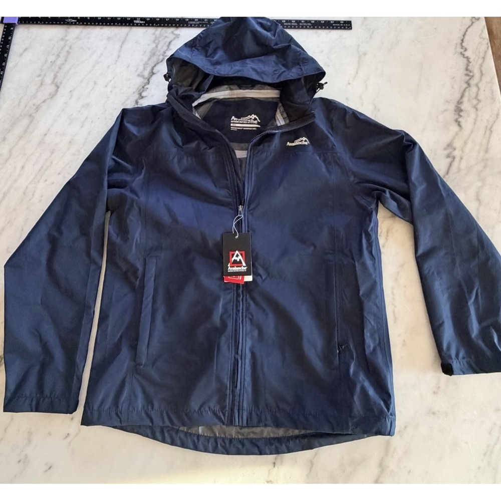 Avalanche Men Rain Jacket Transitional Water Resistant Technical Zip Up Hoodie L
